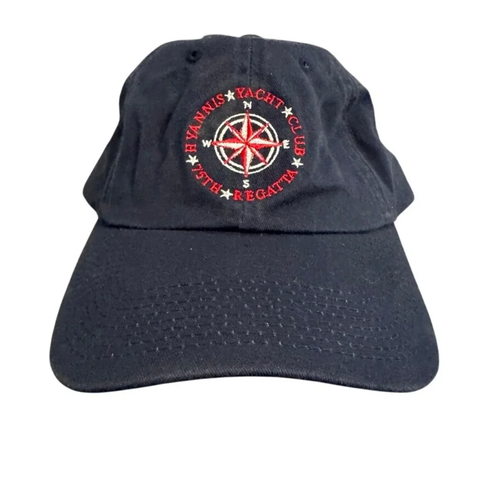 Fahrenheit Hyannis Yacht Club 75th Regatta Hat Navy Blue Sponsor Baseball Cap